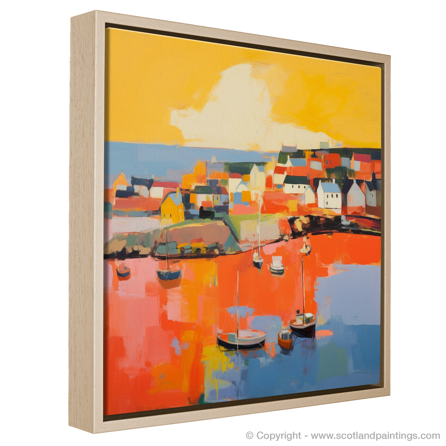 Golden Hour Glow at Portnahaven Harbour Abstract