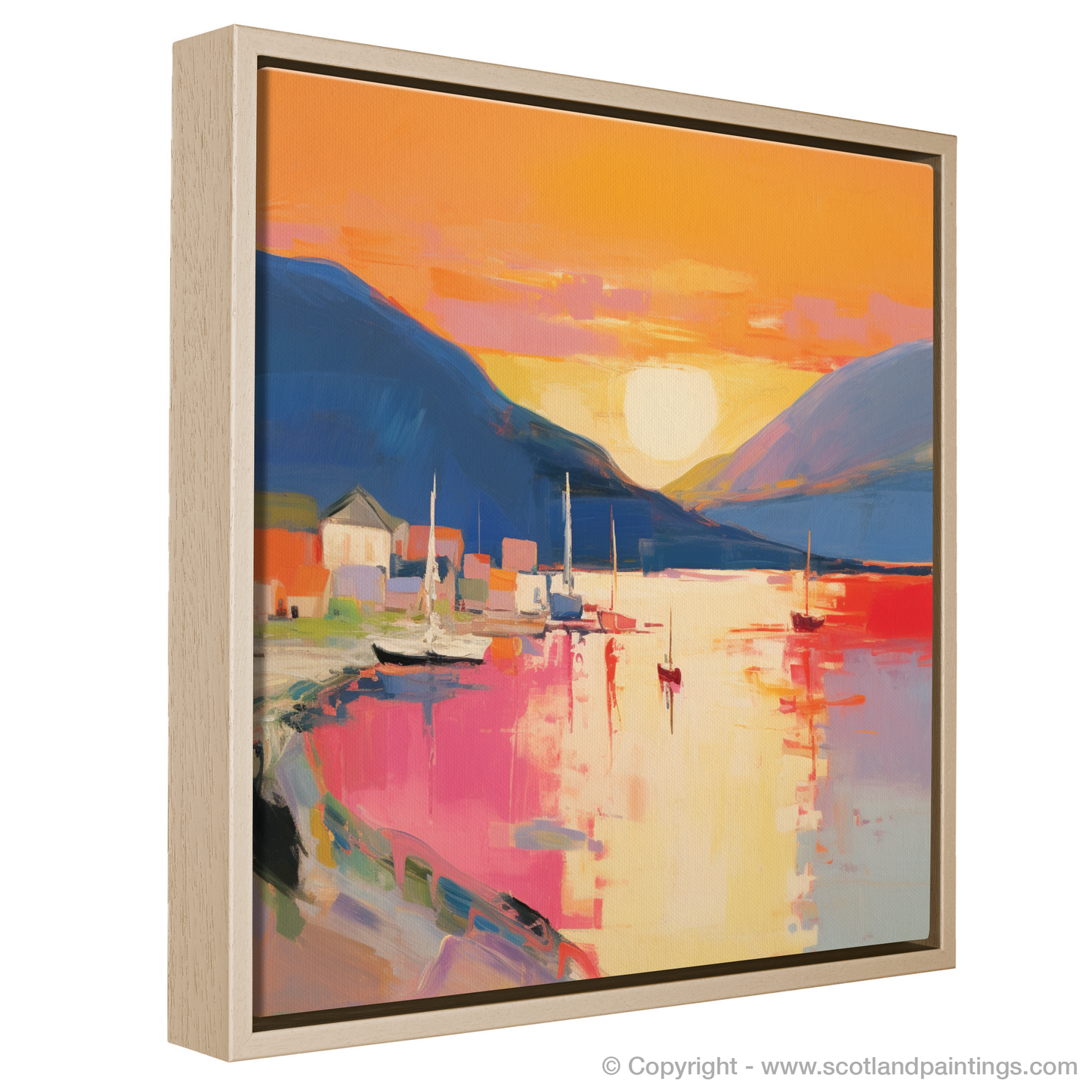 Golden Hour Embrace: An Abstract Ode to Ullapool Harbour