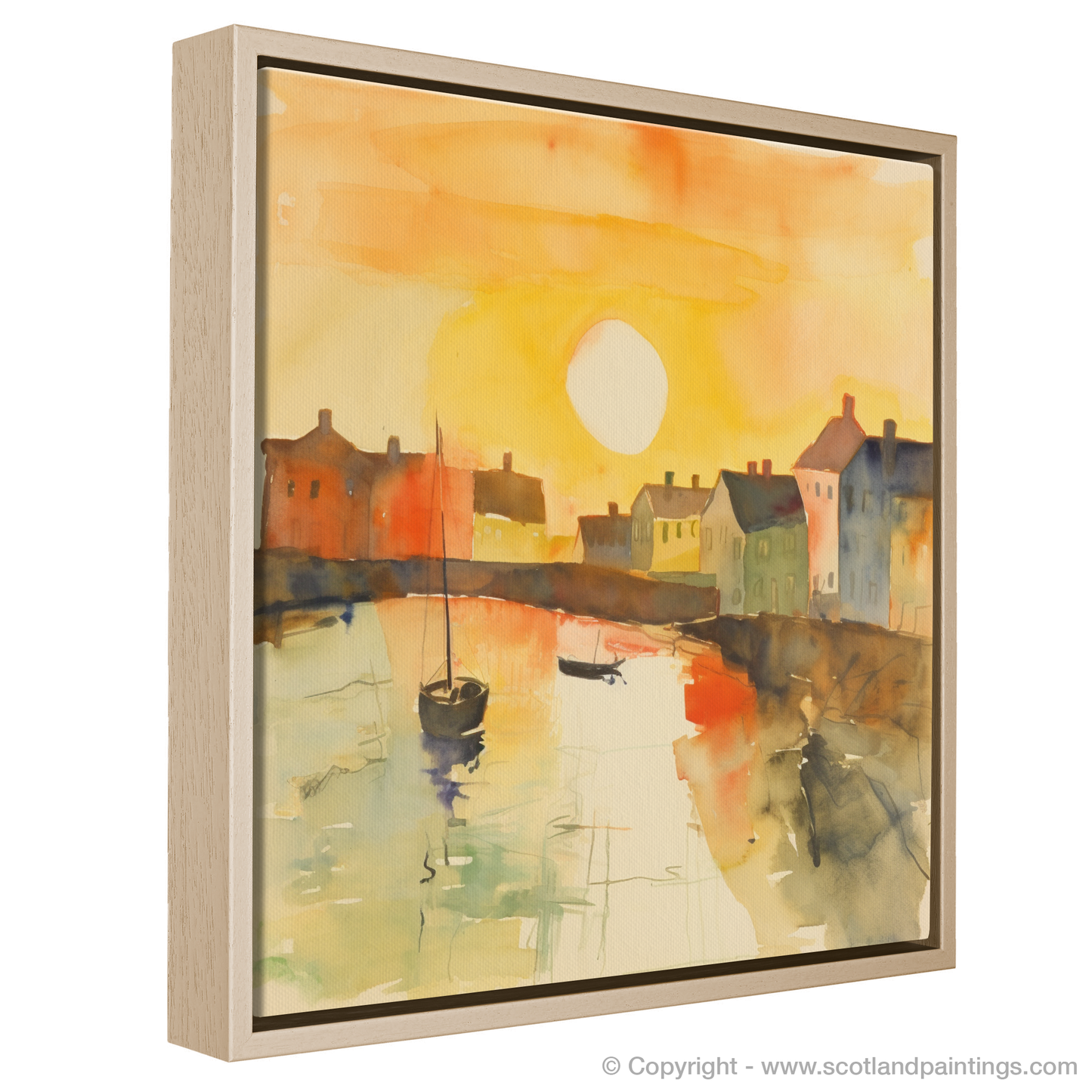 Portsoy Harbour at Sunset: An Abstract Reverie