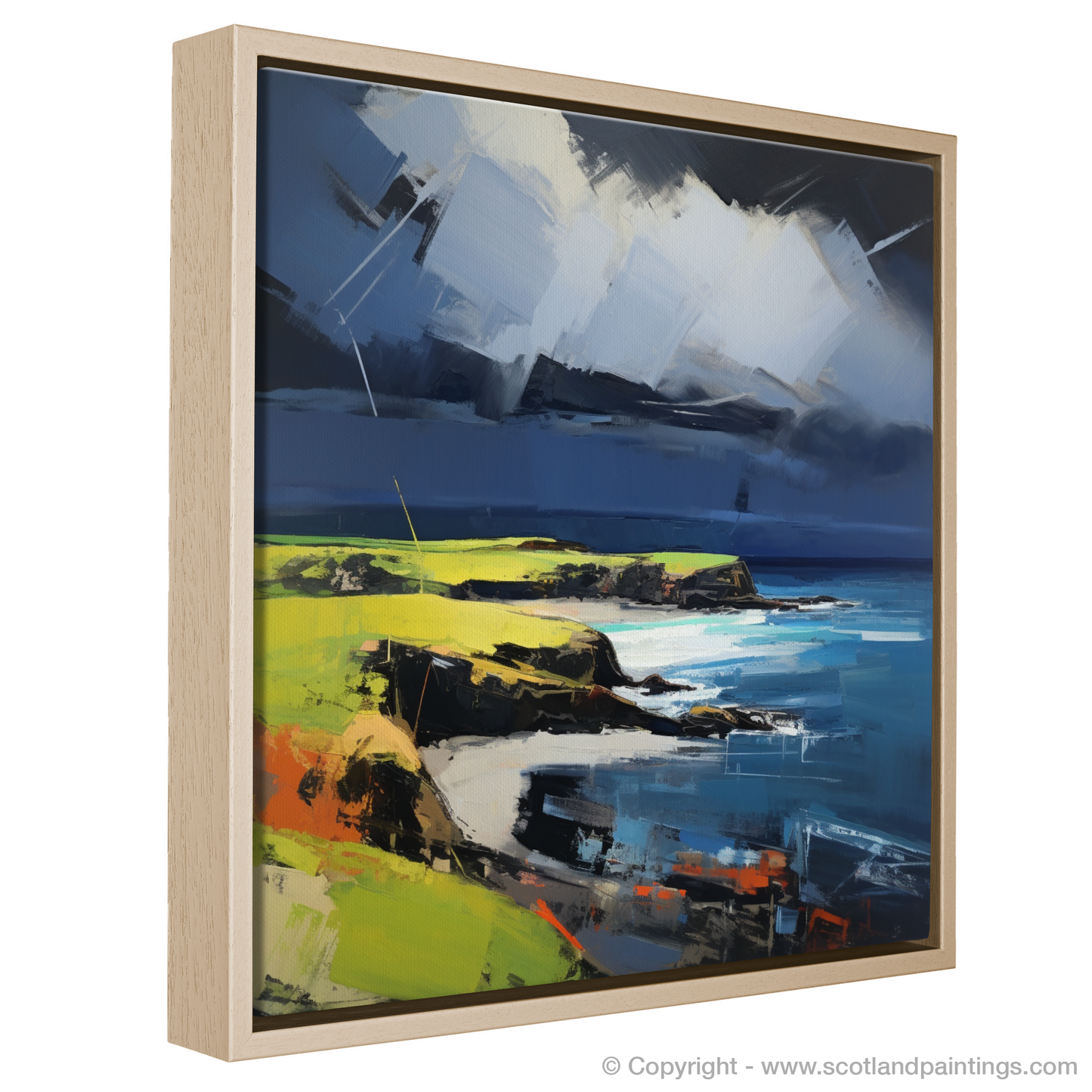 Storm Over Coldingham Bay: A Contemporary Homage to Scotland's Wild Coastline