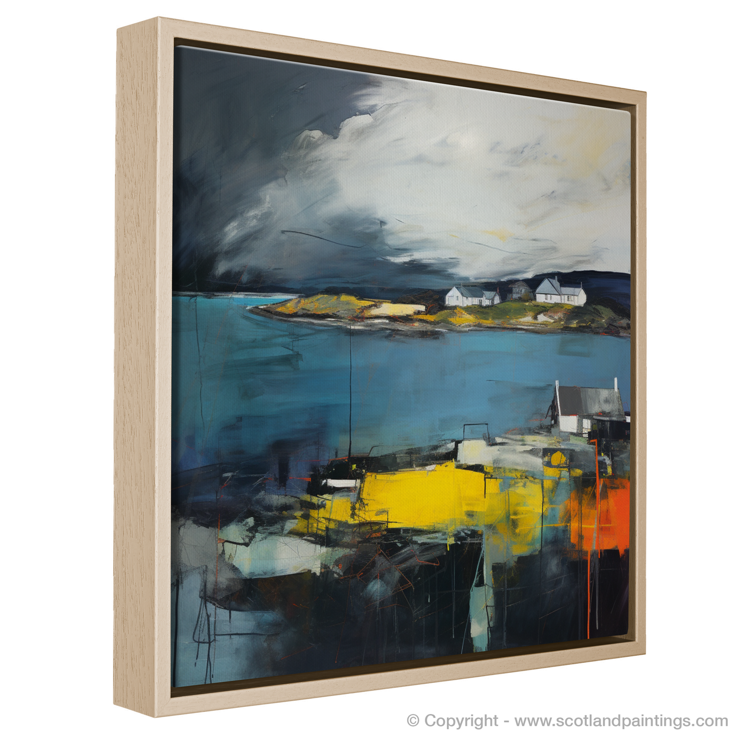 Storm over Gairloch Harbour: An Abstract Impressionist Odyssey