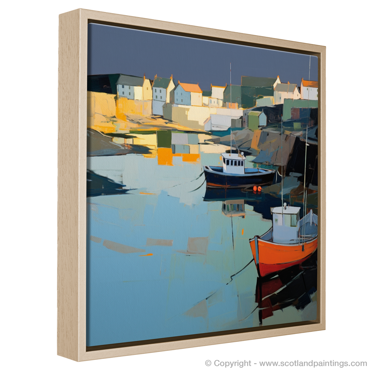 Dusk at Portnahaven Harbour: A Contemporary Symphony of Light and Shadow