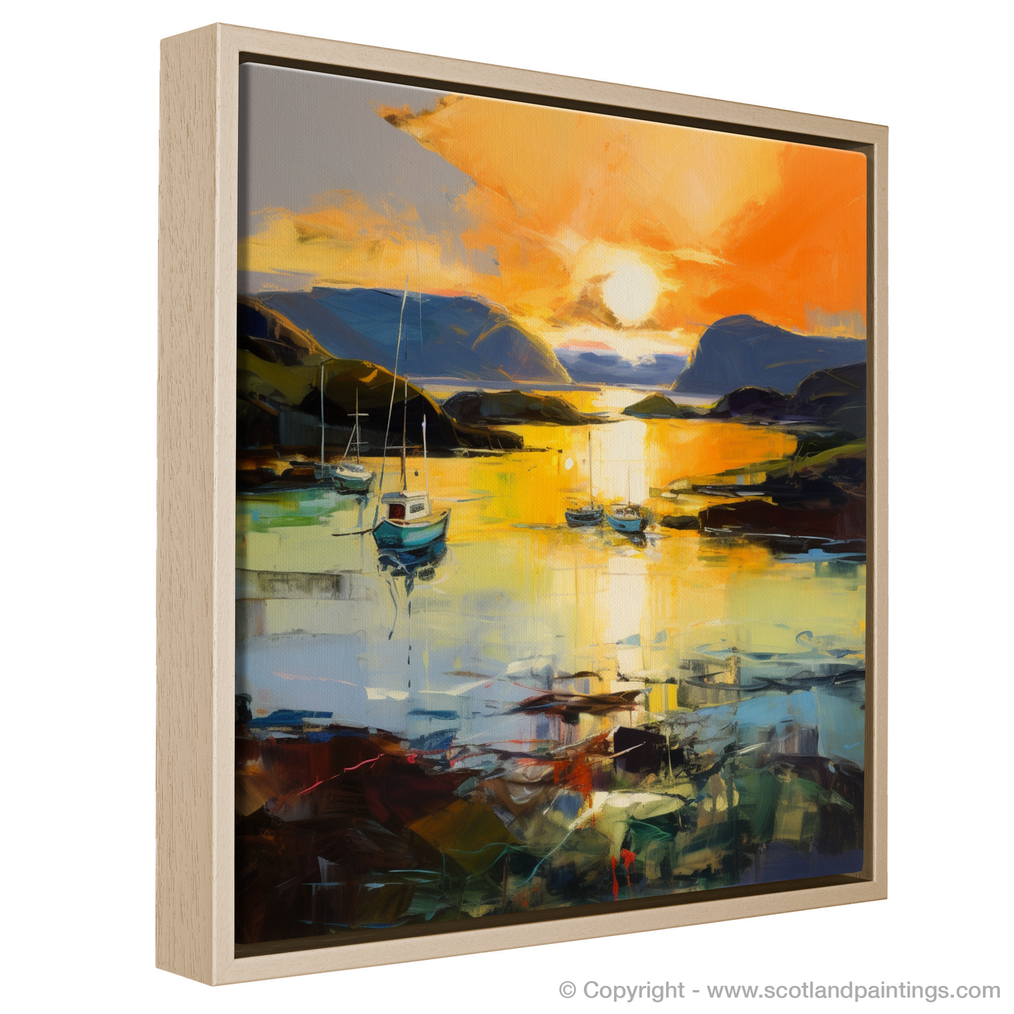 Isleornsay Harbour Sunset: An Abstract Expressionist Odyssey