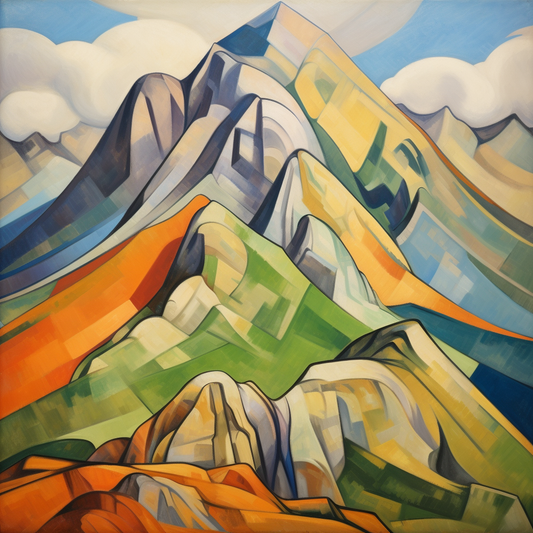 A painting of Beinn a' Bheithir in Scotland