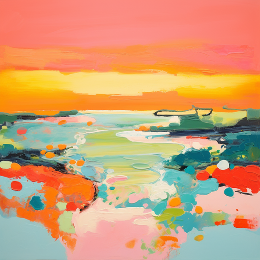 A painting of Coral Beach in Scotland