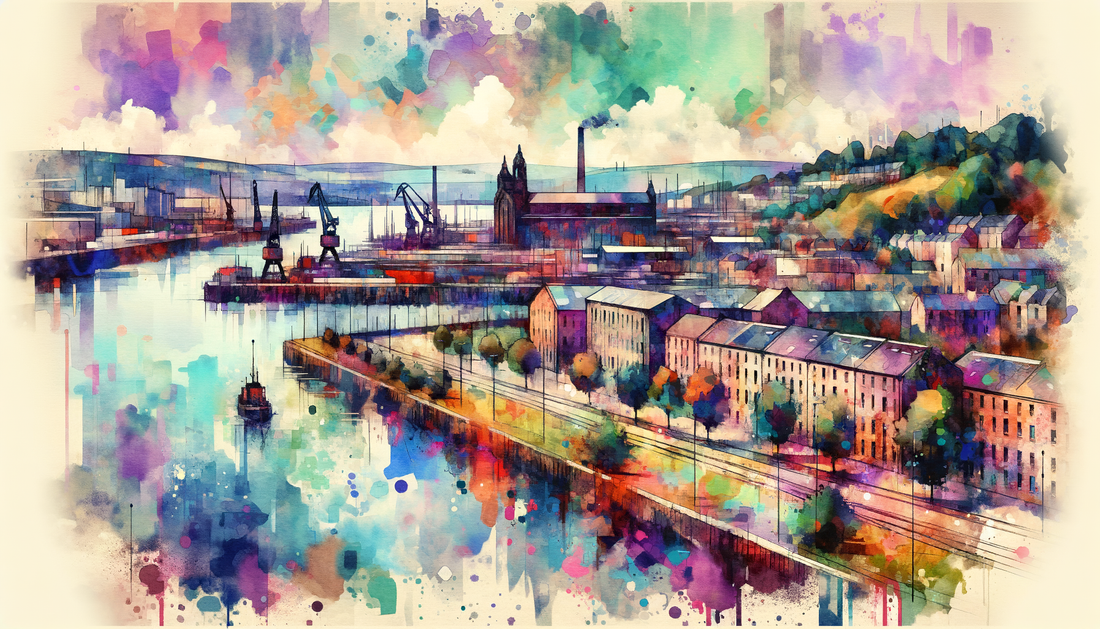 A painting of Clydebank in Scotland