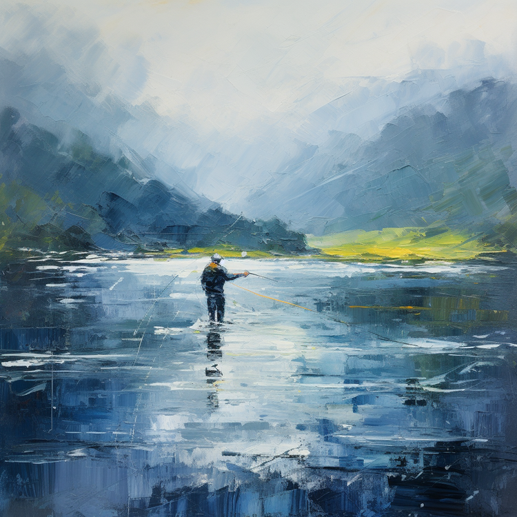 A painting of Loch Awe in Scotland.