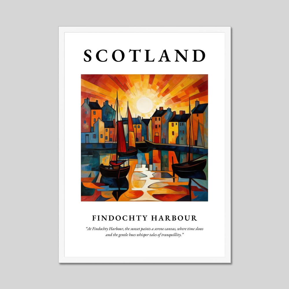 Findochty Harbour - Framed Poster Print