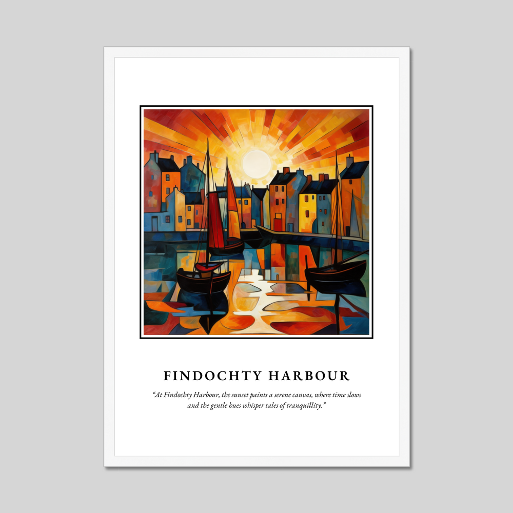 Findochty Harbour - Framed Poster Print