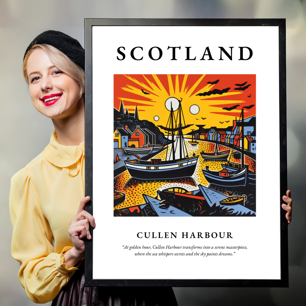 Cullen Harbour - Framed Poster Print