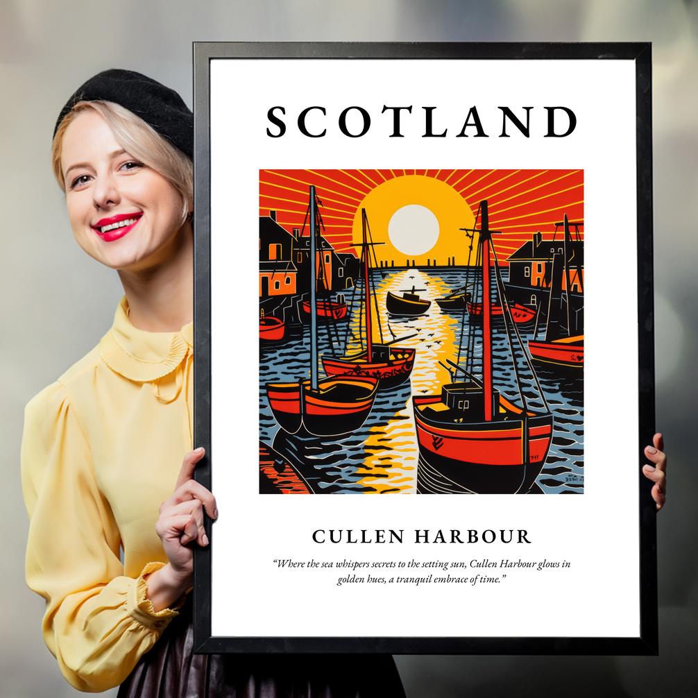 Cullen Harbour - Framed Poster Print