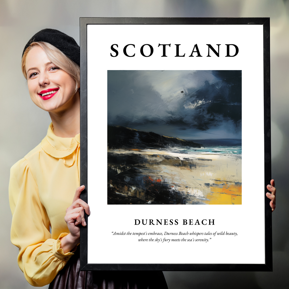 Durness Beach - Framed Poster Print