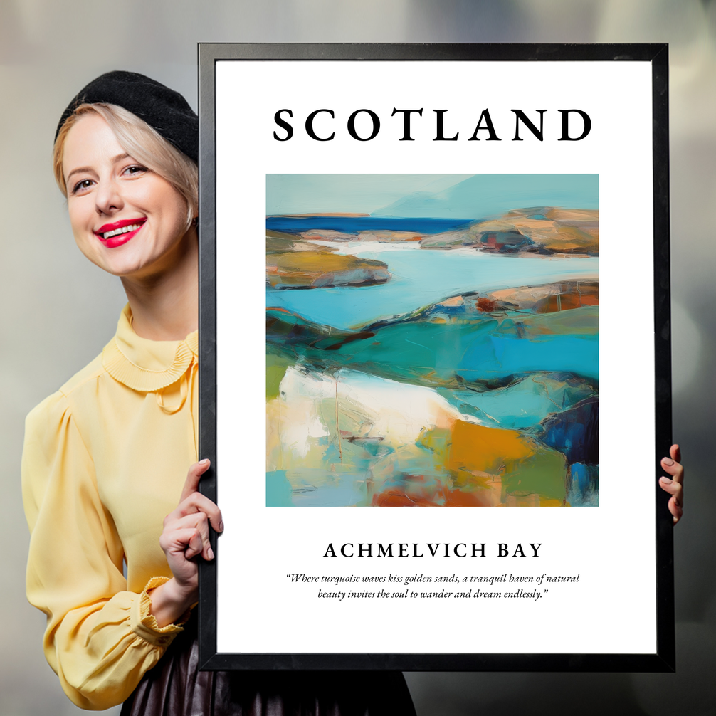 Achmelvich Bay - Framed Poster Print