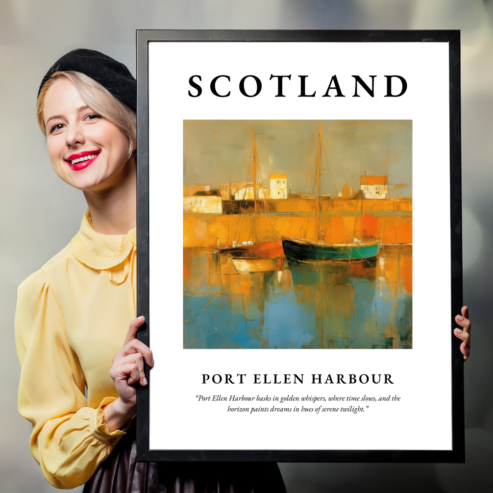 Port Ellen Harbour - Framed Poster Print