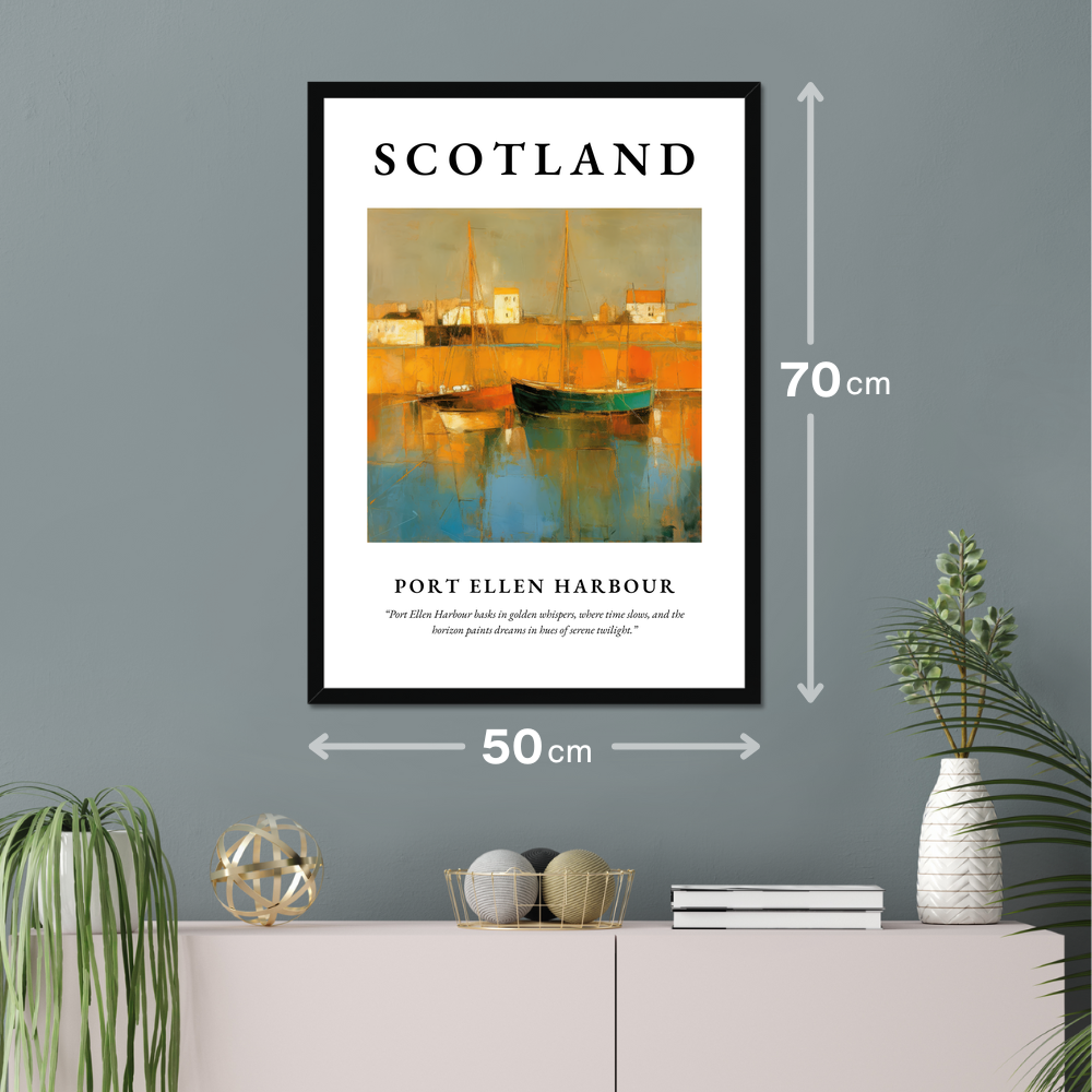 Port Ellen Harbour - Framed Poster Print