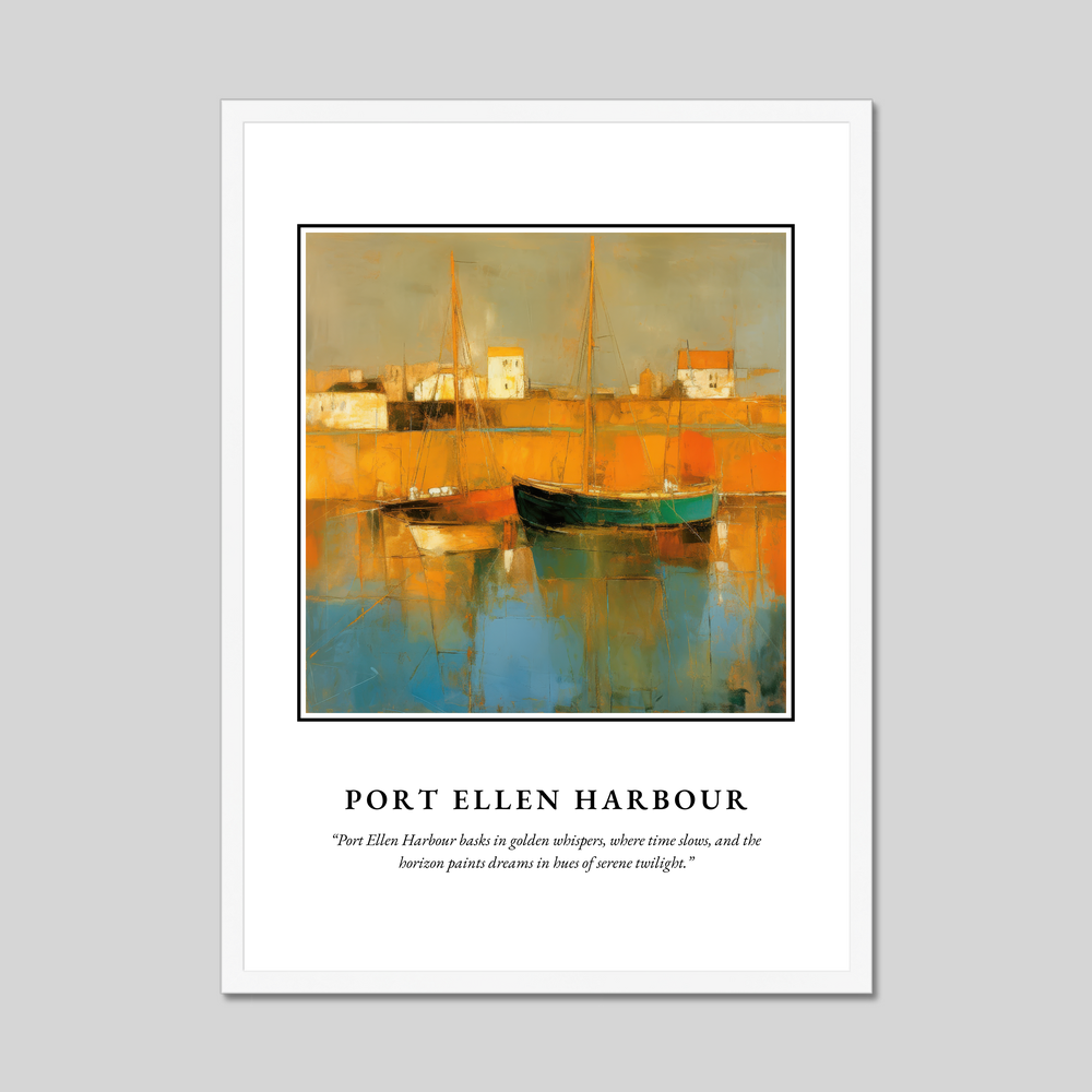 Port Ellen Harbour - Framed Poster Print