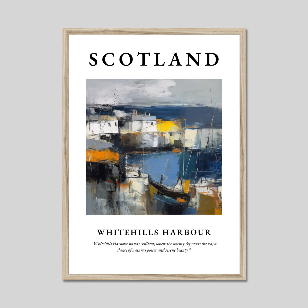 Poster in a natural frame with the word Scotland