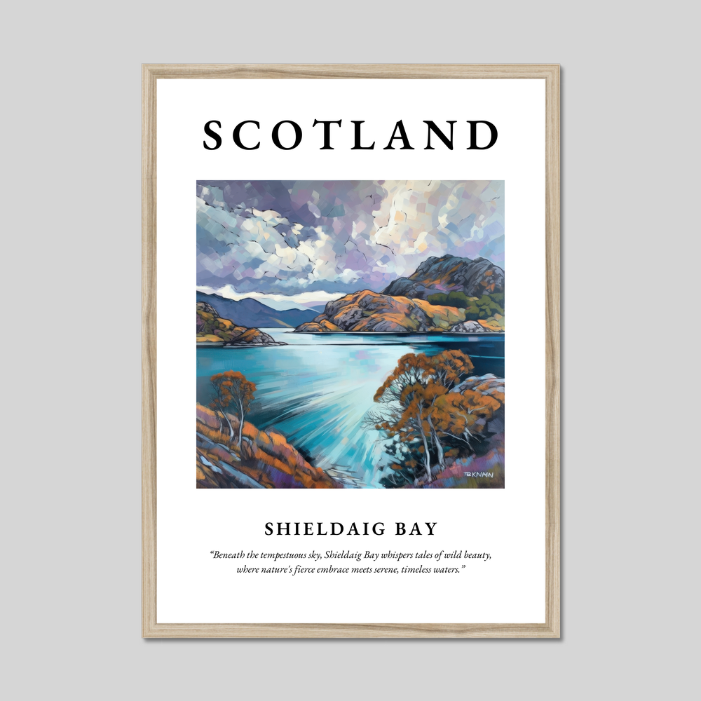 Poster in a natural frame with the word Scotland