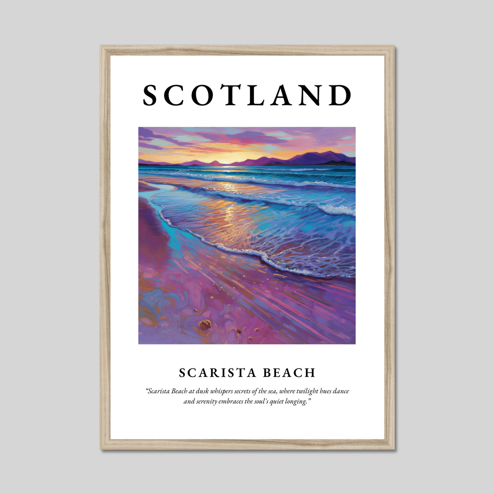Poster in a natural frame with the word Scotland