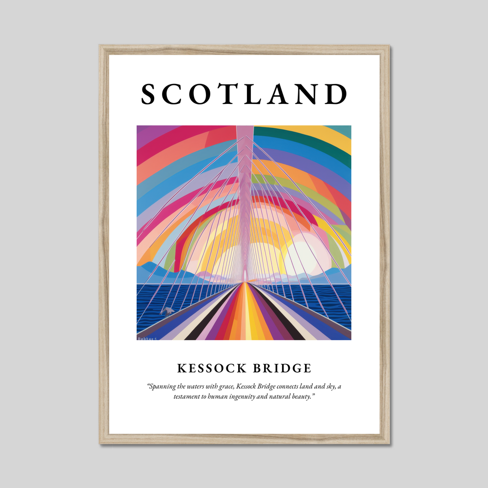 Poster in a natural frame with the word Scotland