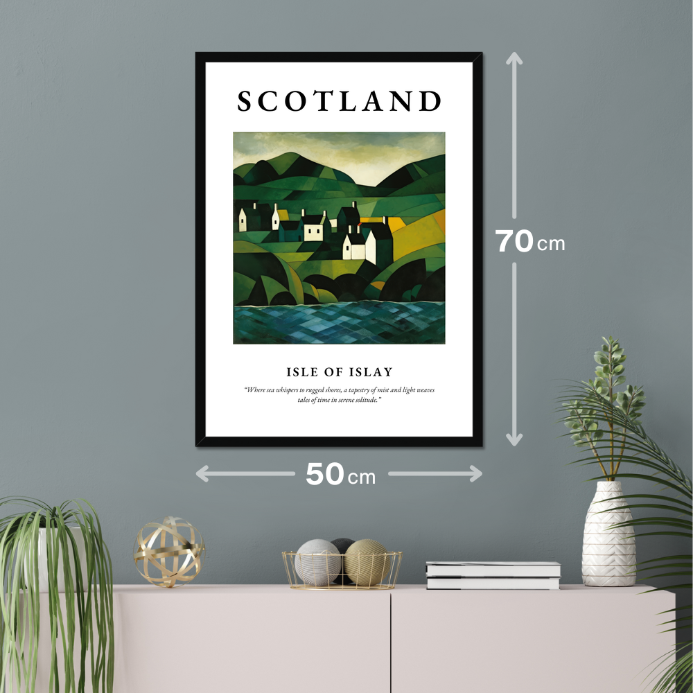 Poster of Isle of Islay hanging on a wall