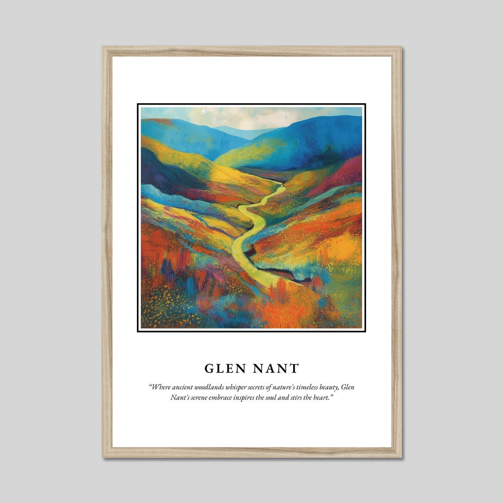 Poster in a natural frame