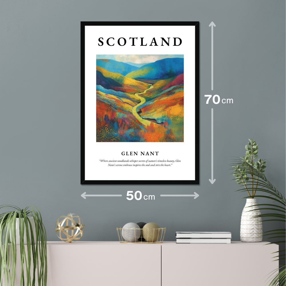 Poster of Glen Nant hanging on a wall