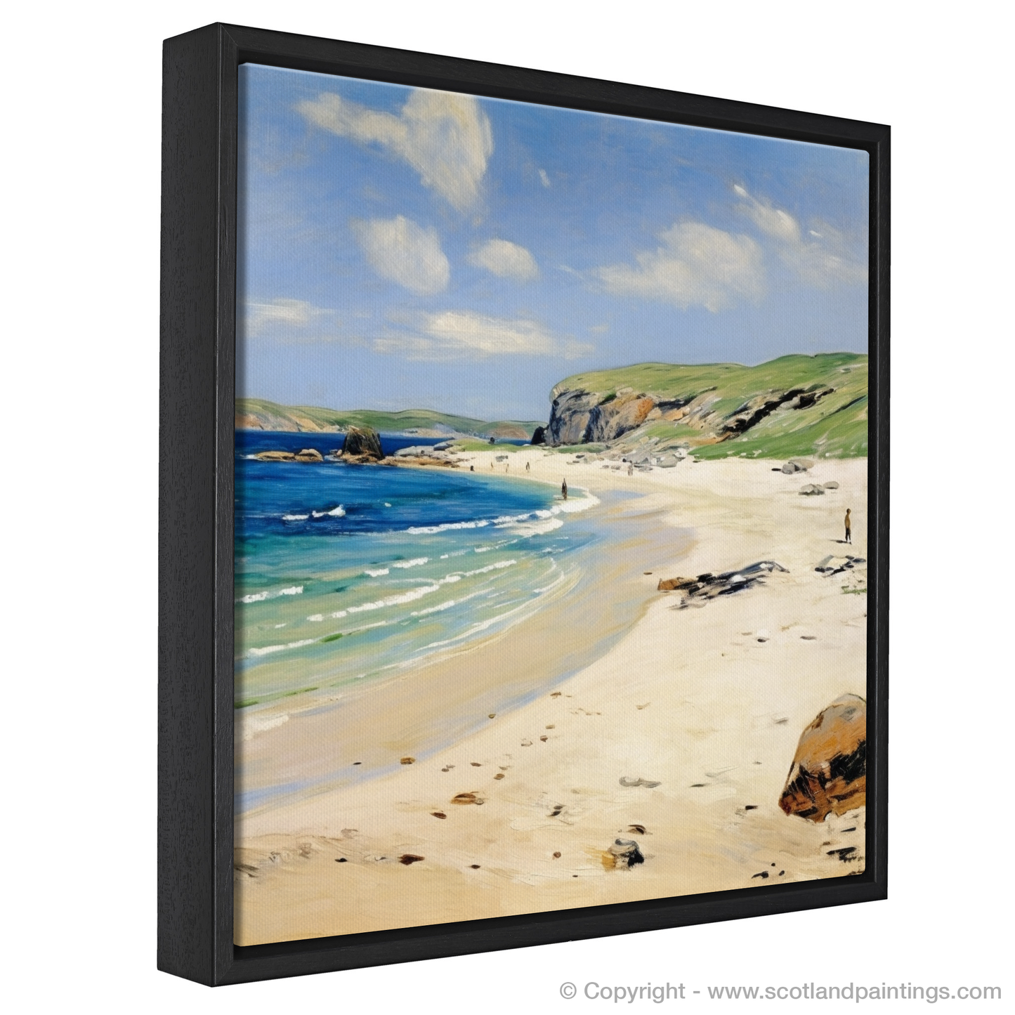 Serene Shores of Sandwood Bay: An Impressionist Ode to Sutherland's Coastal Gem