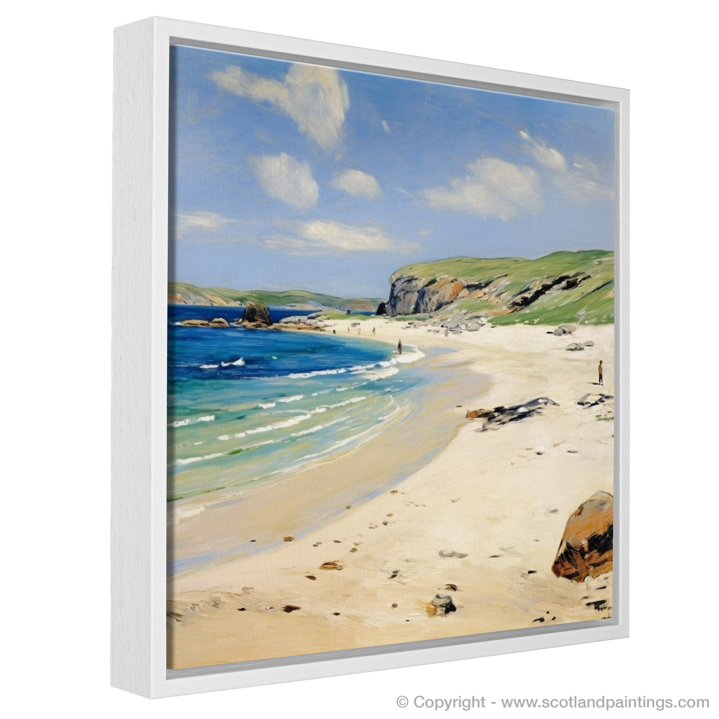 Serene Shores of Sandwood Bay: An Impressionist Ode to Sutherland's Coastal Gem
