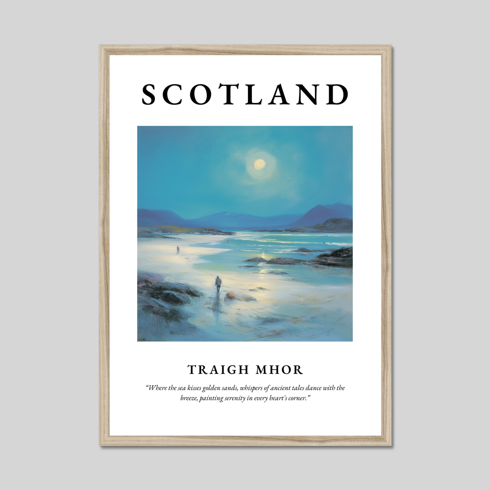 Poster in a natural frame with the word Scotland