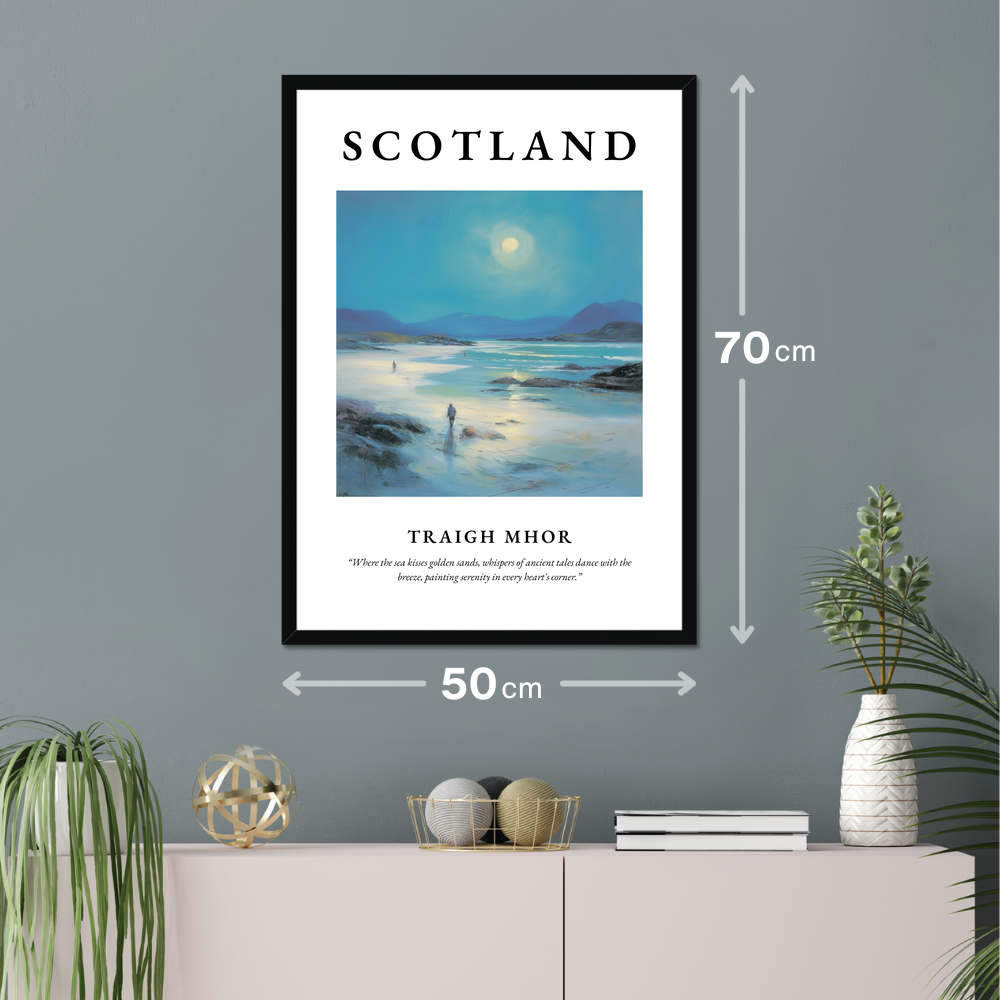 Poster of Traigh Mhor hanging on a wall