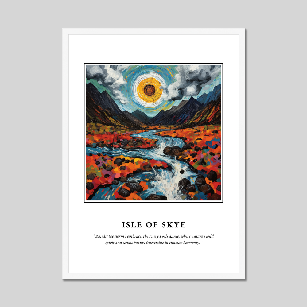 Poster in a white frame