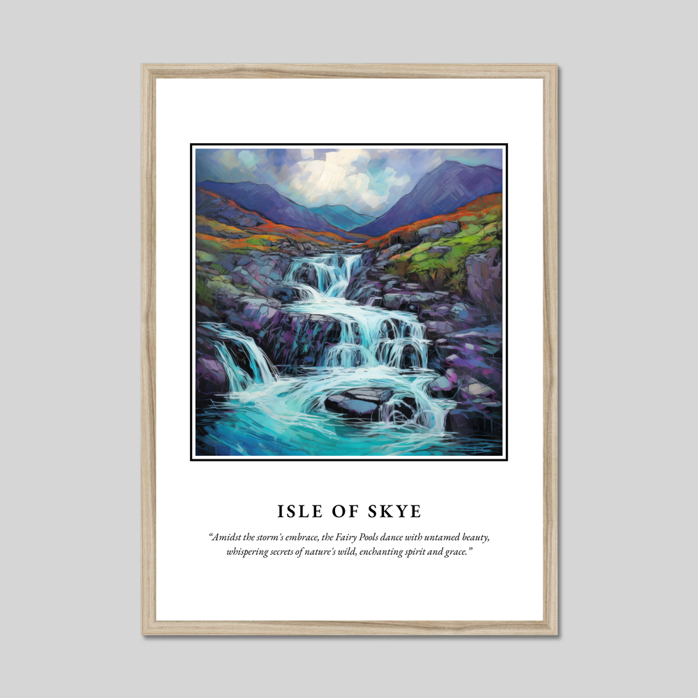 Poster in a natural frame