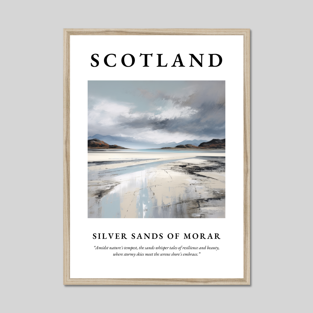 Poster in a natural frame with the word Scotland