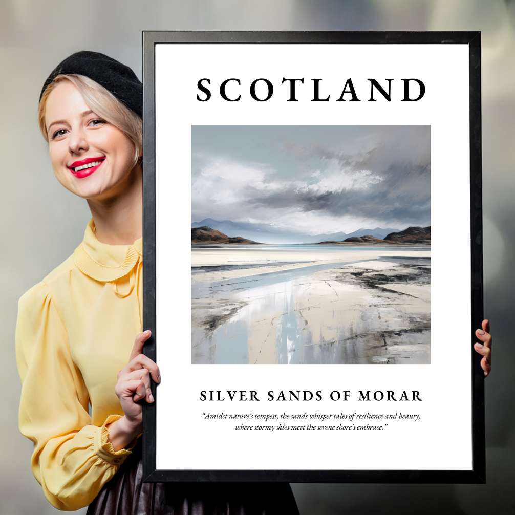 Person holding a poster of Silver Sands of Morar
