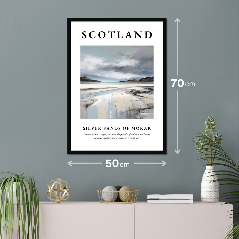 Poster of Silver Sands of Morar hanging on a wall