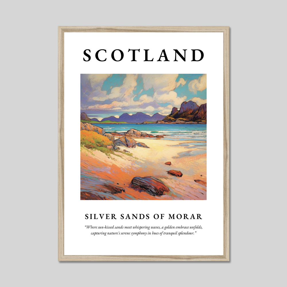 Poster in a natural frame with the word Scotland