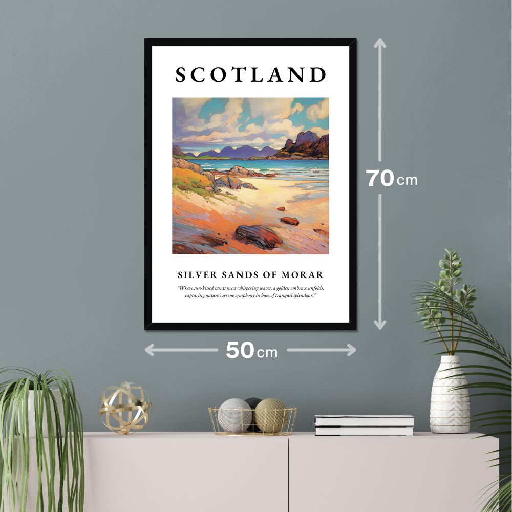 Poster of Silver Sands of Morar hanging on a wall
