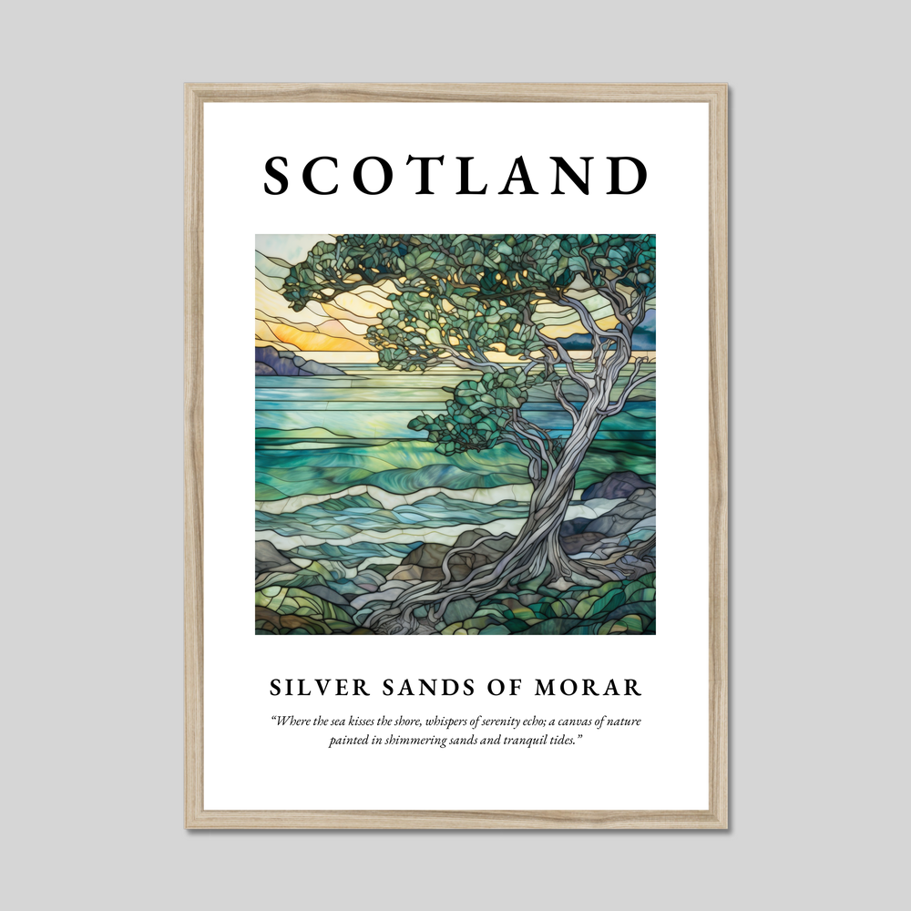 Poster in a natural frame with the word Scotland