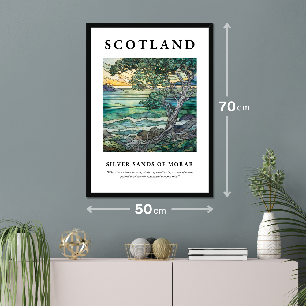 Poster of Silver Sands of Morar hanging on a wall