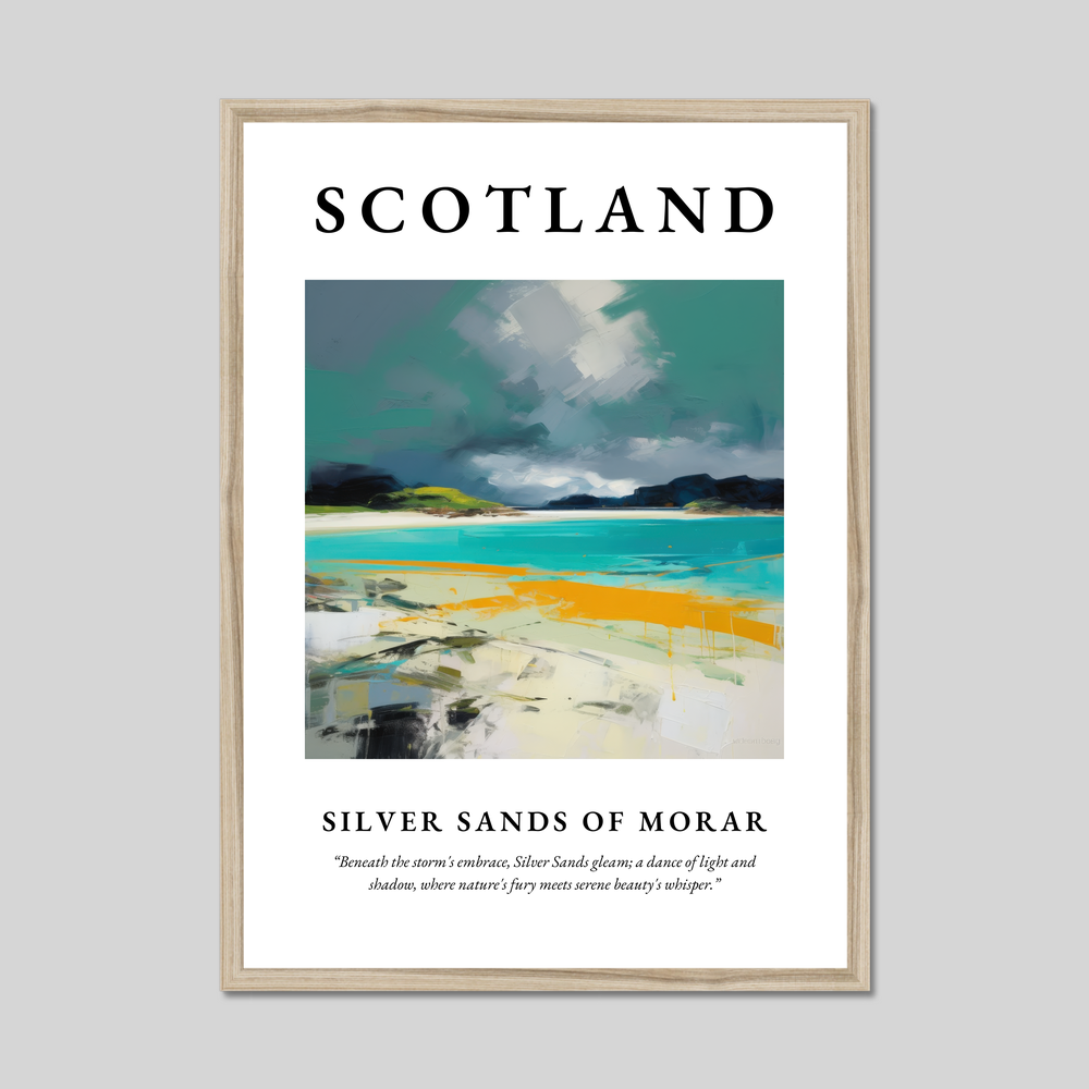 Poster in a natural frame with the word Scotland