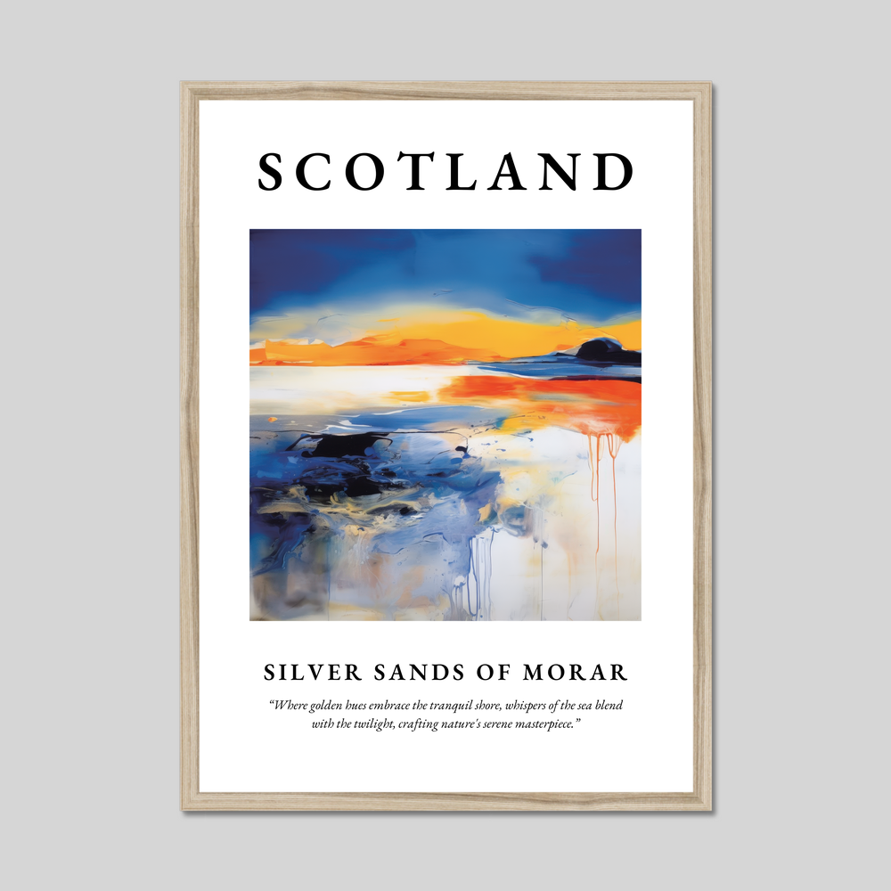 Poster in a natural frame with the word Scotland