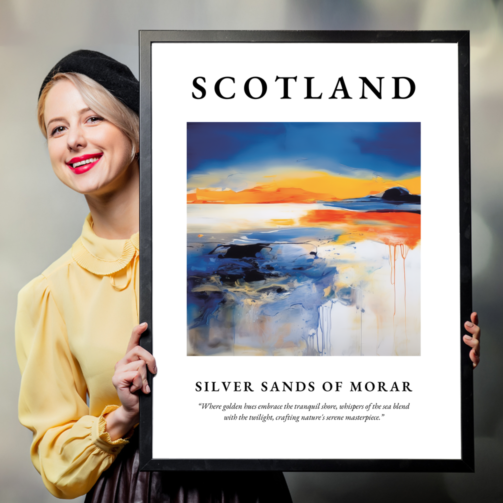 Person holding a poster of Silver Sands of Morar