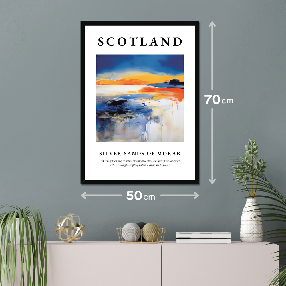 Poster of Silver Sands of Morar hanging on a wall