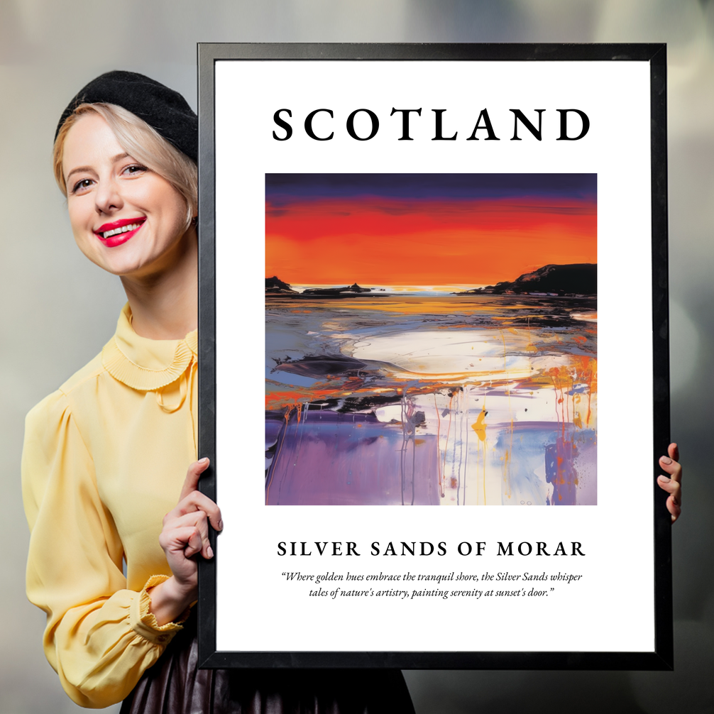 Person holding a poster of Silver Sands of Morar