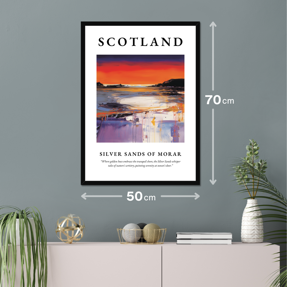 Poster of Silver Sands of Morar hanging on a wall