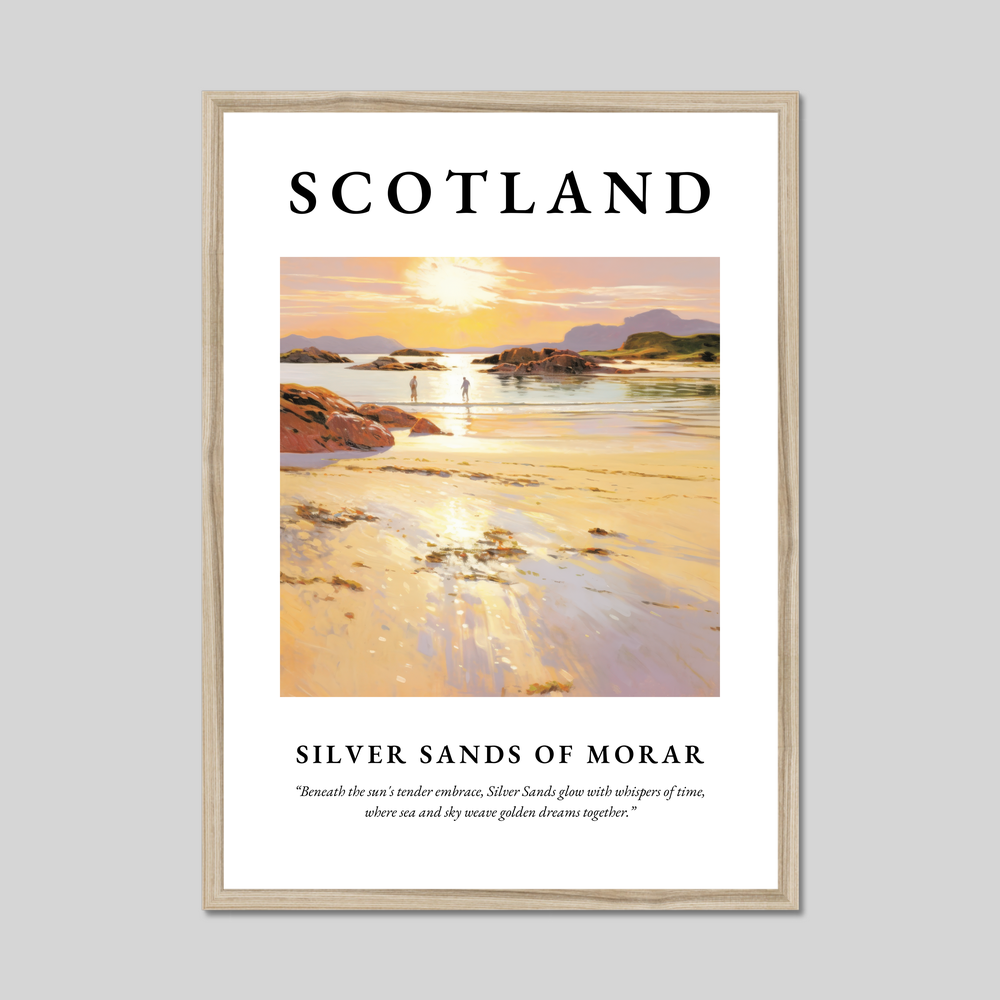 Poster in a natural frame with the word Scotland
