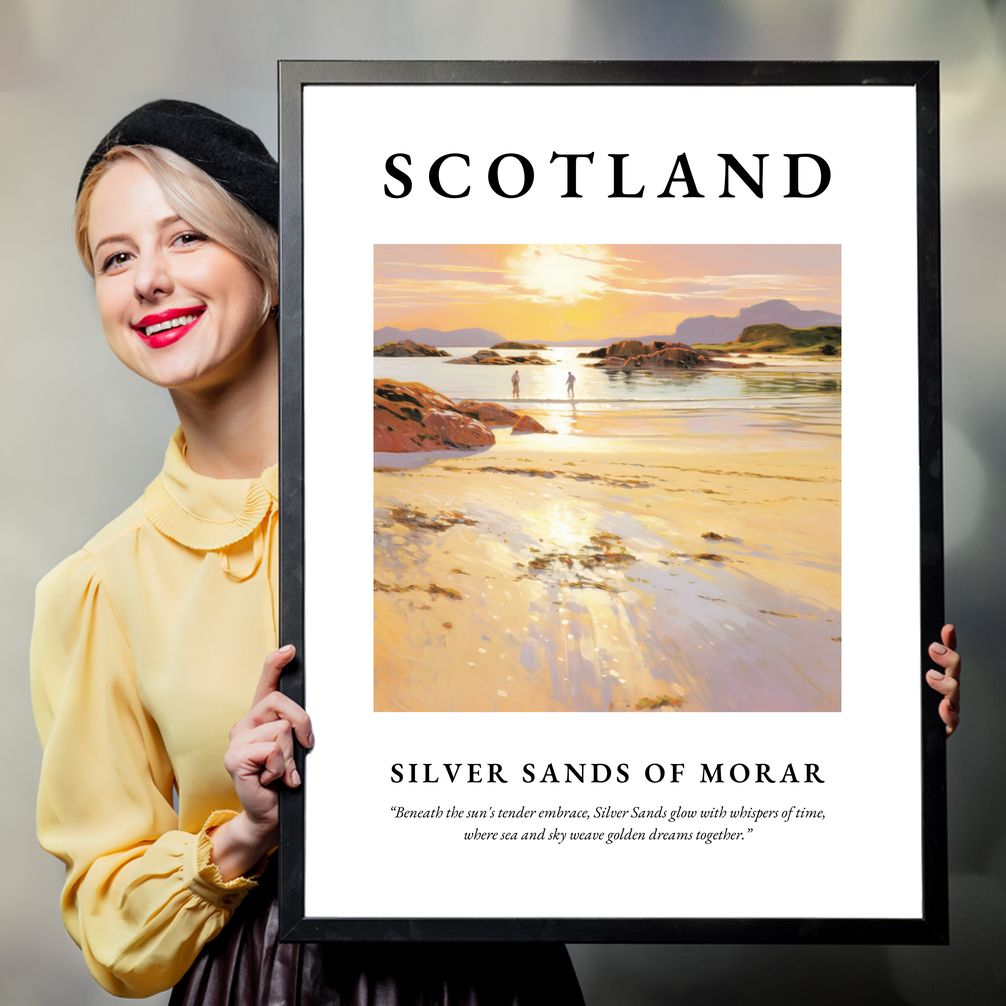 Person holding a poster of Silver Sands of Morar