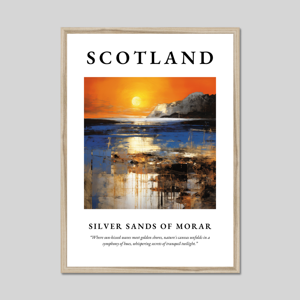 Poster in a natural frame with the word Scotland