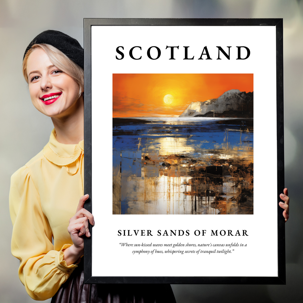 Person holding a poster of Silver Sands of Morar